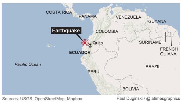 El 16 de abril Ecuador fue sorprendido por un terremoto de magnitud 7,8. 