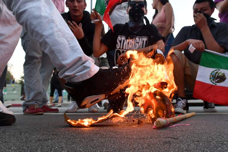 protestas contra trump, mitin de trump en san jose