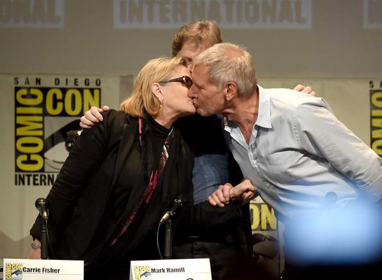 Carrie Fisher y Harrison Ford. (Getty)