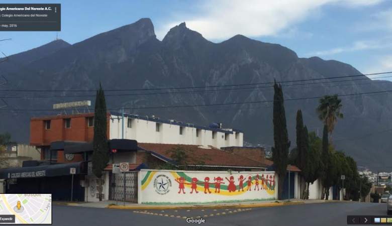 Colegio Americano del Noreste, en Monterrey, Nuevo León. (Imagen tomada de Google Maps)