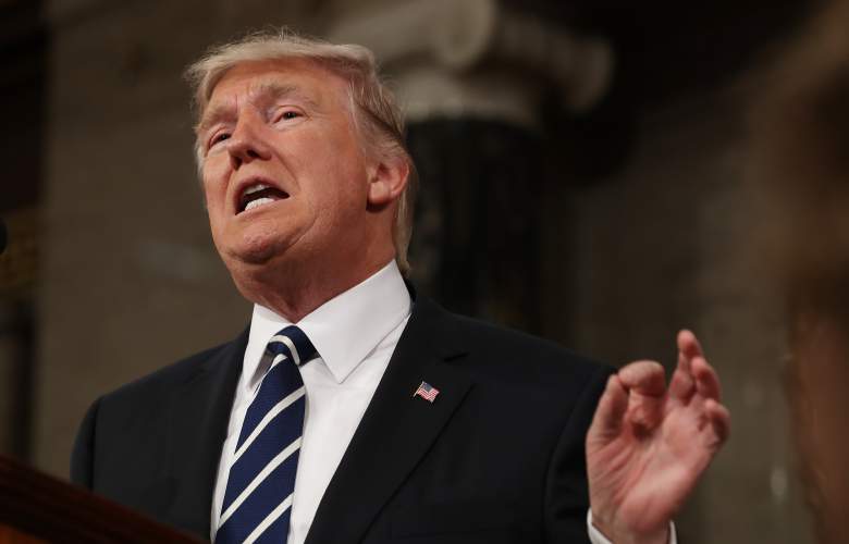 Donald Trump en su primer discurso frente al Congreso de Estados Unidos. (Getty)