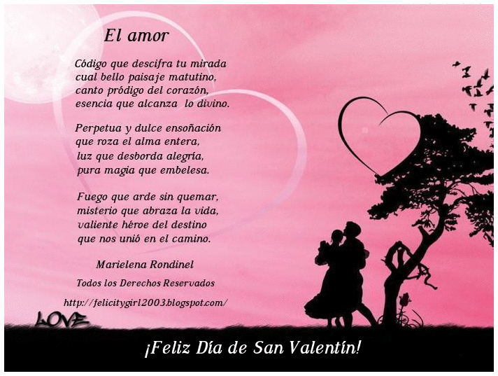 Día de San Valentin, Poemas, imagenes, Frases, Dia de los enamorados