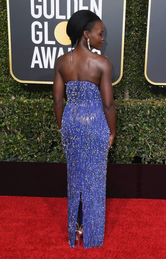 ¿Quién es el diseñador del vestido azul de Lupita Nyong'o en los Globos de Oro 2019?