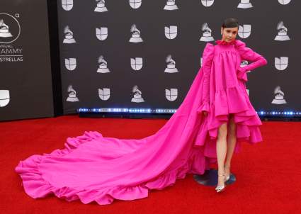 Quieres el look de Sofía Carson, Angela Aguilar y otras famosas en Latin Grammys?