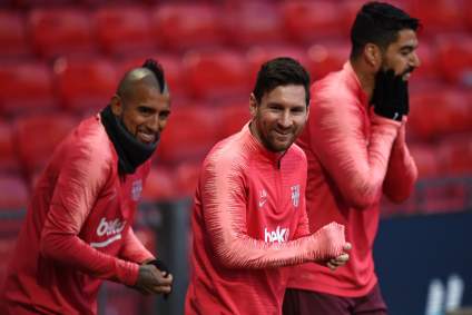 VIRAL: La espectacular chilena de Lionel Messi en la práctica del Barcelona