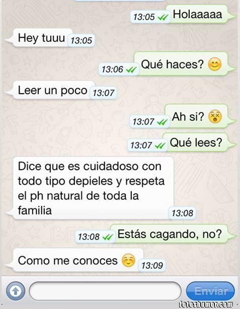 Mira las conversaciones chistosas en WhatsApp