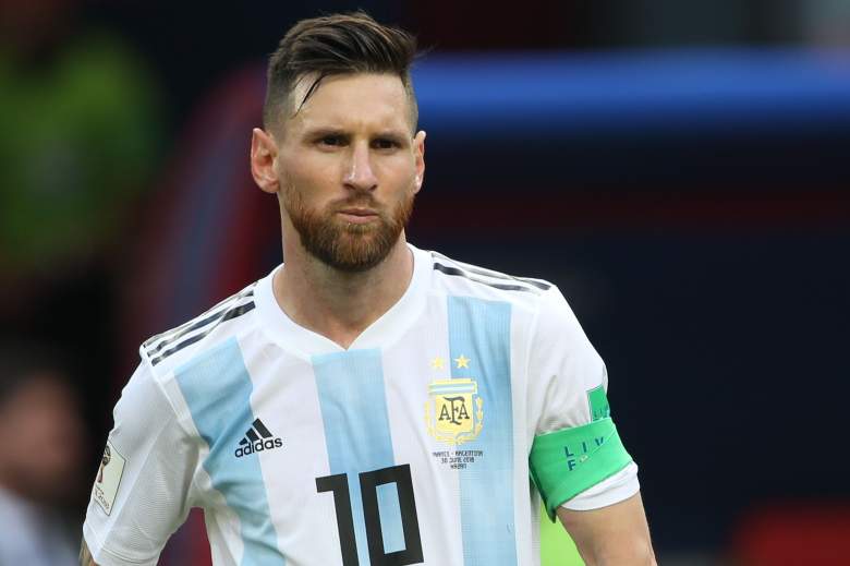 Messi con la camiseta de la selección Argentina