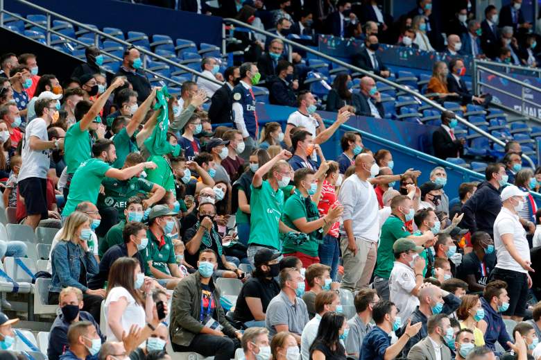 Hinchas en la grada en la final Copa de Francia