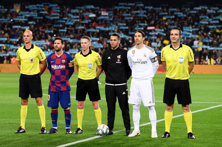 Lionel Messi y Sergio Ramos previo a un clásico.