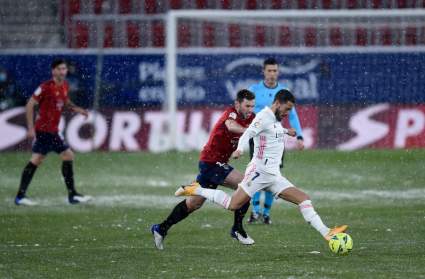 Real Madrid y Osasuna luchan en la nieve de Pamplona ¿cómo terminaron?