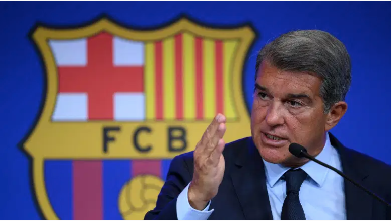 El presidente del Barcelona, Joan Laporta