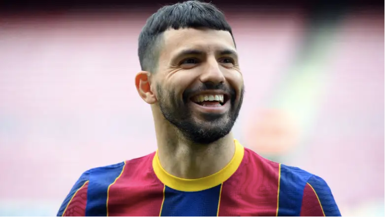 El atacante del Barcelona Sergio Agüero