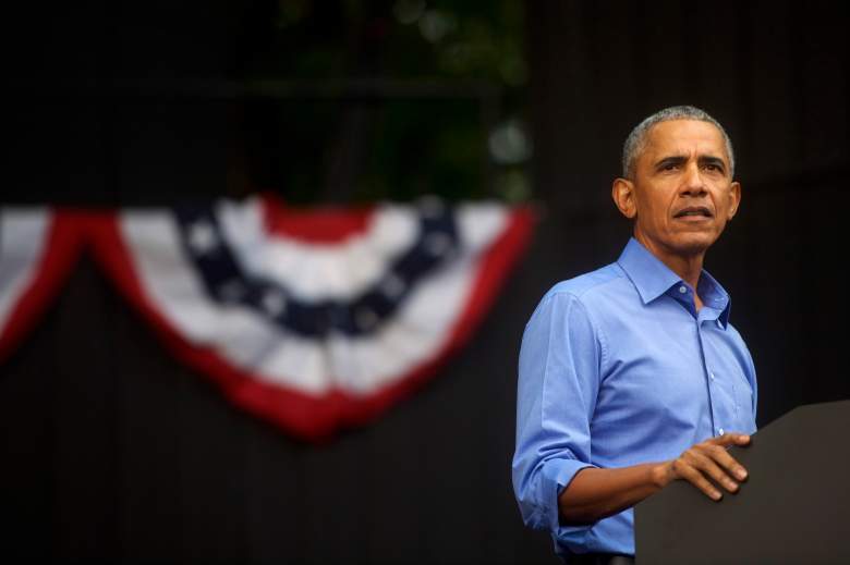 El expresidente Barack Obama habla durante un mitin de campaña para el senador Bob Casey (D-PA) y el gobernador de Pensilvania Tom Wolf el 21 de septiembre de 2018 en Filadelfia, Pensilvania.