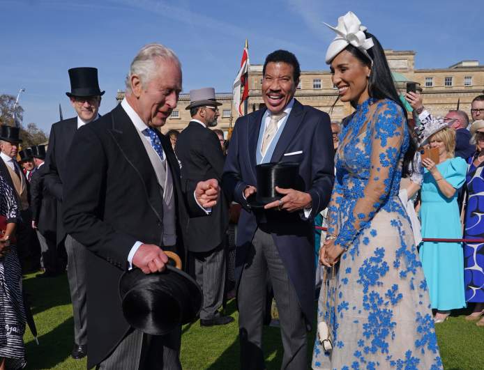 King Charles III, Lionel Richie and Lisa Parigi