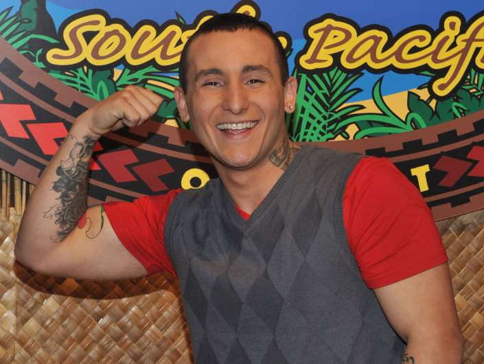 Brandon Hantz flexing muscle