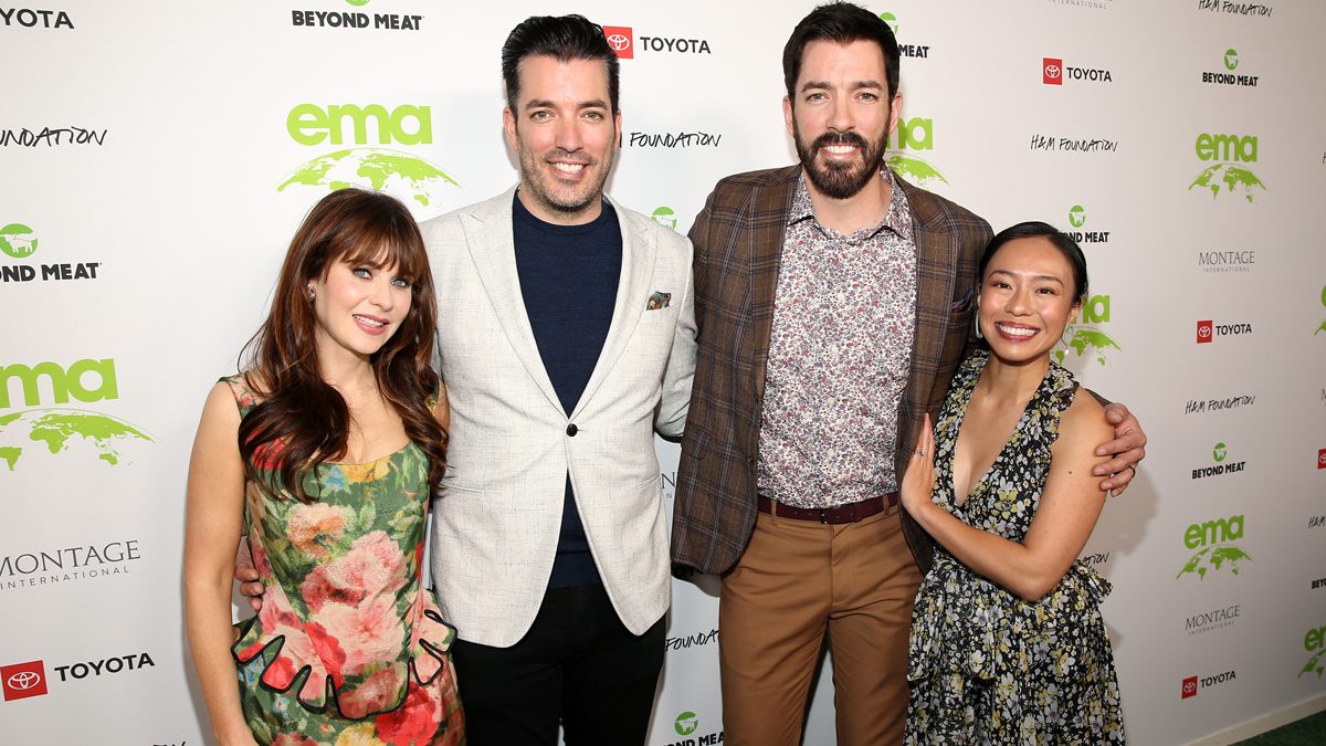 Zooey Deschanel, Jonathan Scott, Drew Scott, Linda Phan